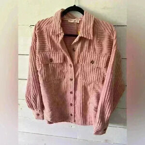 New In brand pink Shacket, size small, NWT, boutique